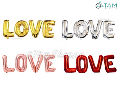 Bong bóng kiếng chữ LOVE viết hoa cao 60cm BBK-LOVE-01