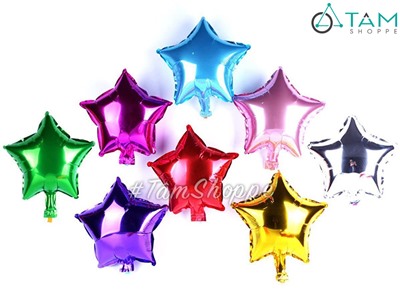 Bong bóng kiếng ngôi sao trơn màu nhiều cỡ BBK-SAO-01