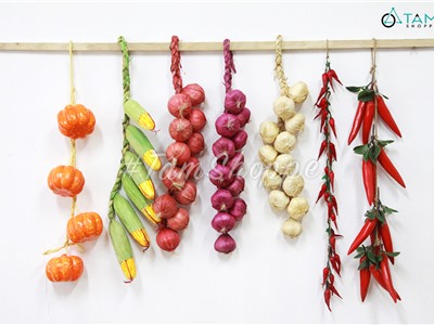 Dây hành tỏi ớt nông sản treo trang trí như thật TRCG-14