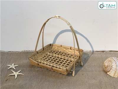 Giỏ tre vuông đan thưa đế rời chữ A GIO-TRE-02