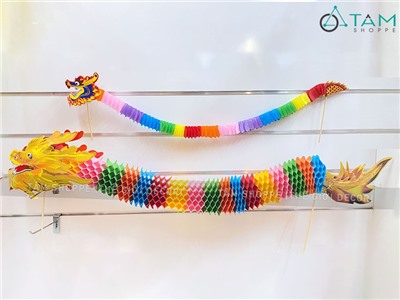 Lồng đèn con Rồng giấy cầm tay dài 1-1.5m [Treo được - dày đẹp] LDEN-GIAY-10