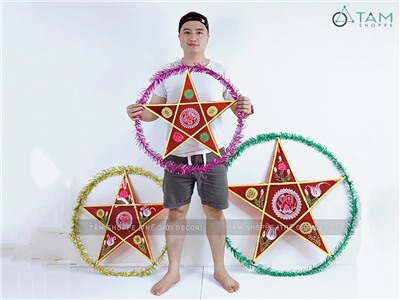  Lồng đèn ông sao truyền thống cỡ lớn 50-60-80cm (05 màu) LDEN-KIENG-05