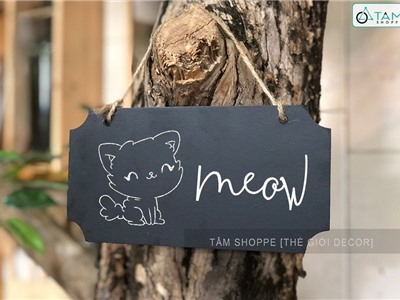  Bảng đen viết phấn chữ nhật bo lõm 4 góc treo tường 18x9cm [2 mặt - dễ viết] BANGDEN-13