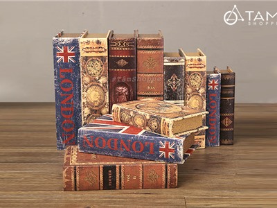 Hộp gỗ bìa sách giả cổ Vintage 