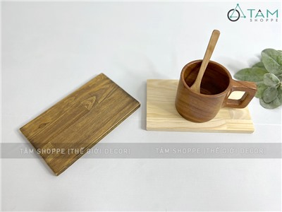  Tấm gỗ chữ nhật Decor lót ly - làm Handmade PHOIGO-01