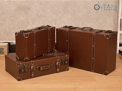 Vali cổ điển bọc da Vintage VL-20