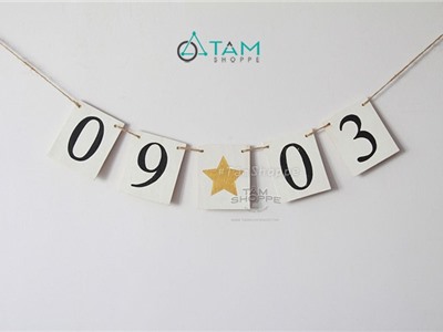 Dây treo chữ số ngày sinh nhật, ngày cưới