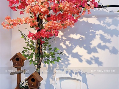 Cành hoa giấy giả trang trí [Nhiều màu - Dài 110cm] CANHHOA-06