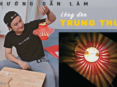 Hướng dẫn làm lồng đèn Trung thu bằng chai nhựa và giấy màu lung linh cho bé - By Tâm Nguyễn Decor