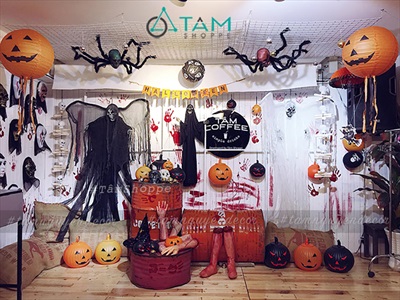 Rủ nhau đột nhập “ĐỘNG QUỶ” Tâm Coffee hot nhất mùa Halloween ở Sài Gòn 2017 - By Tâm Nguyễn Decor | Thi công