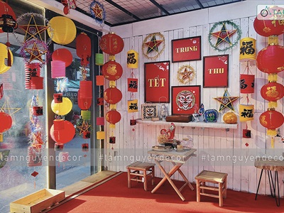 Hướng dẫn trang trí Trung Thu như phố lồng đèn thu nhỏ - By Tâm Nguyễn Decor