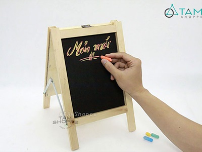 Standee bảng đen viết phấn Menu chữ A 2 mặt để bàn 30x20cm [Dễ viết - Gấp gọn] BANGDEN-04