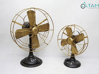 Mô hình quạt gió Vintage để bàn bằng sắt [Giả cổ - dày đẹp] QUAT-04