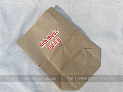 Set 05 túi giấy xi măng kraft đựng đồ cùng cỡ TUIDUNG-02