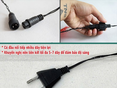 Dây đèn led trái bi bọt nước bi nhỏ 2.5cm [Nhiều màu/ Dài 4-10m] DAYDEN-09