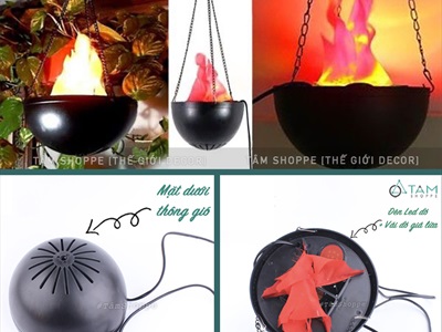 Đèn ngọn lửa giả 3D trang trí để bàn và treo DENNGONLUA-01