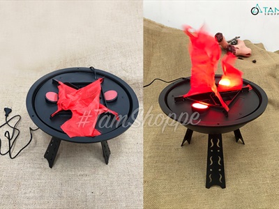 Đèn ngọn lửa giả 3D trang trí để bàn và treo DENNGONLUA-01
