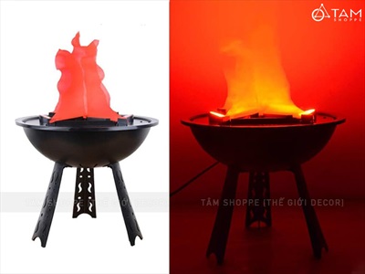 Đèn ngọn lửa giả 3D trang trí để bàn và treo DENNGONLUA-01