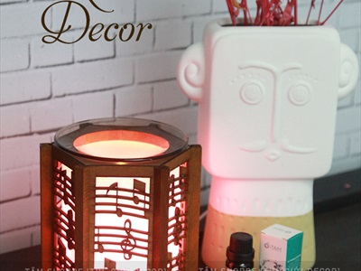 Đèn xông tinh dầu gỗ nốt nhạc vui [Tặng bóng đèn] DXTDD-M0292