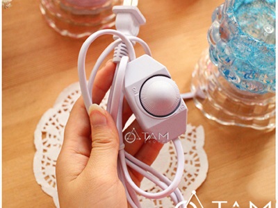 Đèn xông tinh dầu thủy tinh trái nho [Tặng bóng đèn] DXTDD-C0061