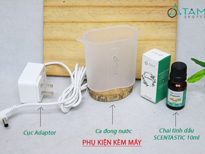 Máy khuếch tán tinh dầu phun khói siêu âm cẩm tú cầu [Tặng tinh dầu] MKTTD-13