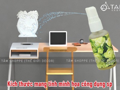 Set 01 miếng thạch cao tự tỏa hương + chai tinh dầu xịt 30ml