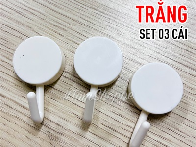 Set 03 móc dán tường Hàn Quốc chịu lực 2kg MOCDAN-01