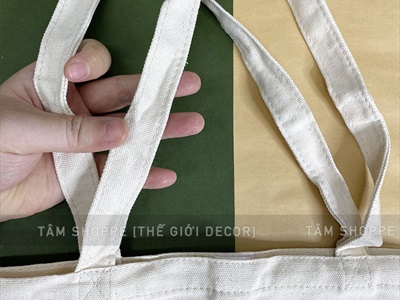 Túi tote vải canvas chủ đề bảo vệ môi trường [Đeo vai - Dày đẹp] TUIDUNG-04