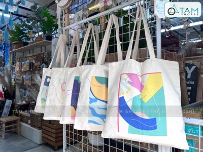 Túi tote vải canvas chủ đề bảo vệ môi trường [Đeo vai - Dày đẹp] TUIDUNG-04