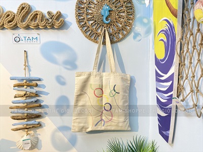 Túi tote vải canvas chủ đề bảo vệ môi trường [Đeo vai - Dày đẹp] TUIDUNG-04