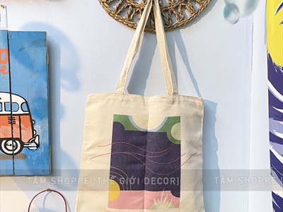 Túi tote vải canvas chủ đề bảo vệ môi trường [Đeo vai - Dày đẹp] TUIDUNG-04