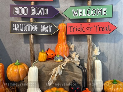 Bảng mũi tên chỉ đường Halloween Formex 5ly nhiều kiểu CHIDUONG-HLW-01