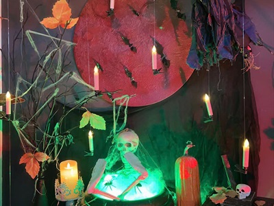Bộ chữ HALLOWEEN gỗ kiểu nhiễu máu [Bằng gỗ - Mỏng nhẹ] CHUGO-16