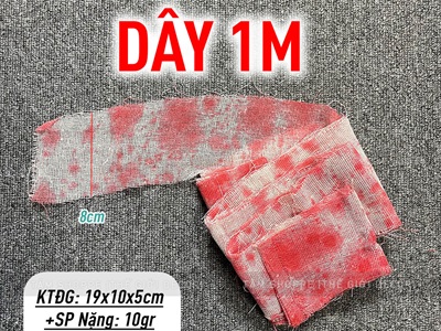 Dây băng cảnh báo vải trắng dính máu bản 8cm dài 1-5m DAYBANG-01
