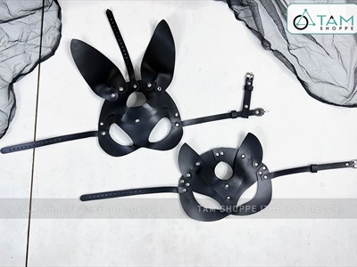 Mặt nạ đai da mèo đen - thỏ Bunny sexy MATNA-103