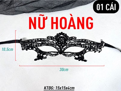 Mặt nạ nửa mặt vải ren đen nhiều kiểu MATNA-104