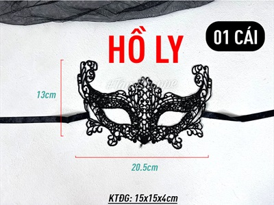 Mặt nạ nửa mặt vải ren đen nhiều kiểu MATNA-104