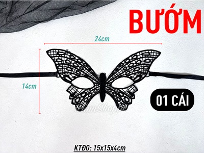 Mặt nạ nửa mặt vải ren đen nhiều kiểu MATNA-104