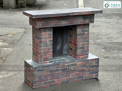 [ORDER 3-5 NGÀY] Mô hình lò sưởi trang trí cỡ lớn D90cm [Tặng củi + Dây đèn] LOSUOI-03
