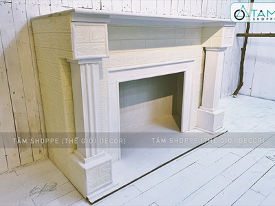 [ORDER 3-5 NGÀY] Mô hình lò sưởi trang trí cỡ lớn D140cm [Tặng củi + Dây đèn] LOSUOI-02