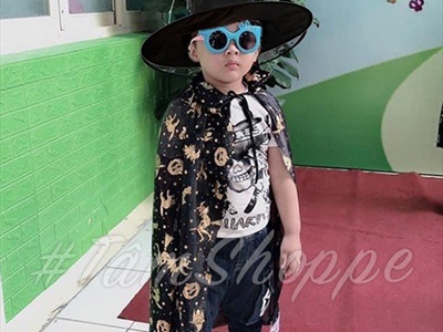 Nón phù thủy đen in họa tiết trắng nhiều kiểu NONPHUTHUY-01