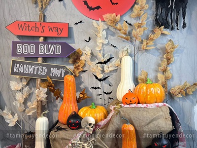 Quả bí ngô Halloween như thật trái dài cỡ lớn TRAI-BINGO-04