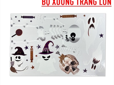 Set Decal Halloween dán kính không keo khổ dán 40x60cm nhiều kiểu DECAL-HLW-05