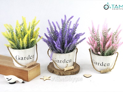 Cành hoa lavender giả phủ bụi [Vintage - Dài 37cm] CANHHOA-05