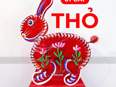 Lồng đèn thú kiếng cá chép - thỏ cỡ lớn ĐK60cm [Nhiều kiểu - Loại 01] LDEN-KIENG-07