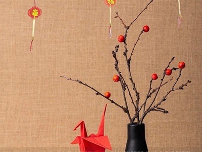 Set 02-05 cái lồng đèn tổ ong đỏ nylon giá rẻ LDEN-NILON-01