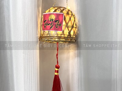 Lồng đèn tre con thỏ có đèn Led Trung thu - Đoàn viên LDEN-TRE-01