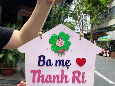 Bảng treo cửa nhiều kiểu đơn giản [Cute - Theo yêu cầu] KT khoảng 30x20cm YC-BANGHIEU-20