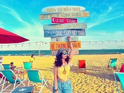 Bộ bảng hiệu ván lướt sóng, đồ decor quán cafe Sea Sand phong cách biển [Nhận thi công] CC-BIEN-2400