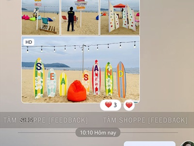 Bộ bảng hiệu ván lướt sóng, đồ decor quán cafe Sea Sand phong cách biển [Nhận thi công] CC-BIEN-2400